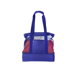 Сумка для шопинга и пляжа «Coolmesh» с изотермическим отделением внизу, синий