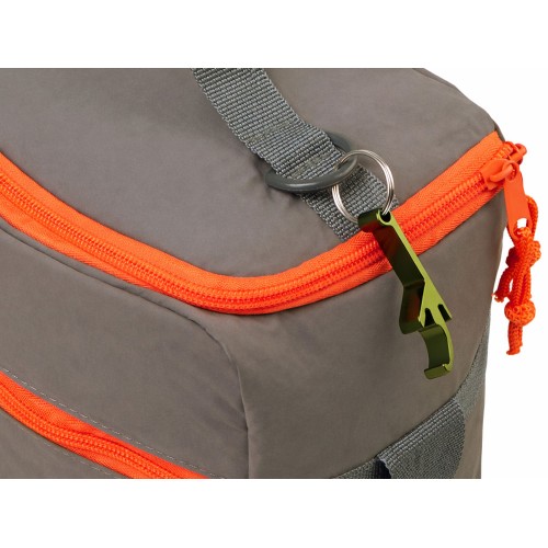 Изотермическая сумка-холодильник "Neo Classic" c контрастной молнией, серый/оранжевый