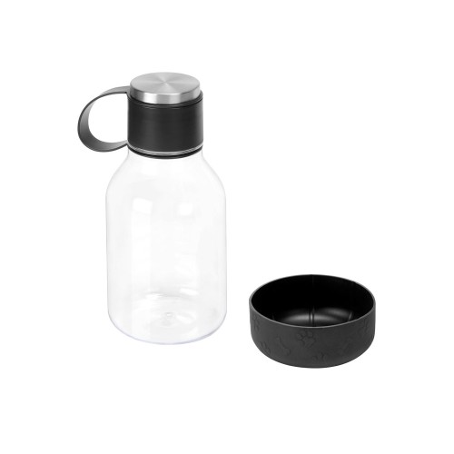 Бутылка для воды 2-в-1 «Dog Bowl Bottle» со съемной миской для питомцев, 1500 мл, черный