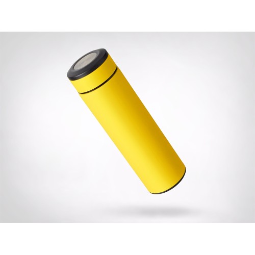 Вакуумный термос "Vacuum Flask C1", soft touch, 420мл, желтый