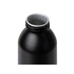 Алюминиевая бутылка для воды с ручкой "Plain Alu", 650 мл, черный