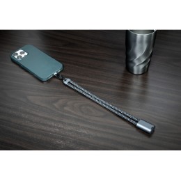 Ремешок-держатель для телефона с зарядным кабелем USB-C - USB-C «Lany Wristband Charge Eco», серый