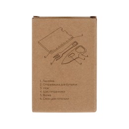 Мультиинструмент с ножом и вилкой "Hungry", черный