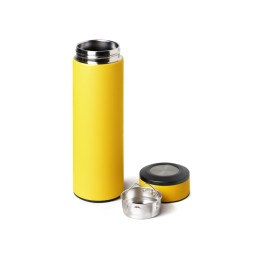 Вакуумный термос "Vacuum Flask C1", soft touch, 420мл, желтый