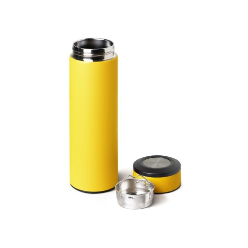Вакуумный термос "Vacuum Flask C1", soft touch, 420мл, желтый
