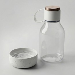 Бутылка для воды 2-в-1 «Dog Bowl Bottle» со съемной миской для питомцев, 1500 мл, белый
