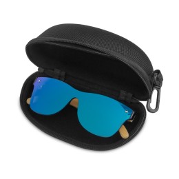 Солнцезащитные очки из бамбука с зеркальной линзой "Rockwood Motion", синий