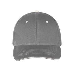 Бейсболка "New Castle" 6-ти панельная, серый/белый