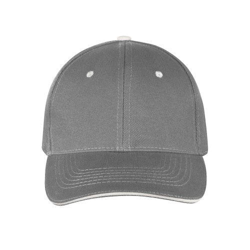 Бейсболка "New Castle" 6-ти панельная, серый/белый