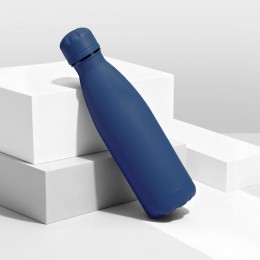 Вакуумная термобутылка "Vacuum bottle C1", soft touch, 500 мл, темно-синий
