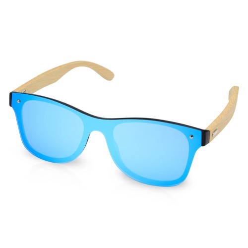 Солнцезащитные очки Tan с бамбуковыми дужками - Cиний