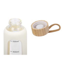 Бутылка из боросиликатного стекла "Hangy", 550 мл, офвайт