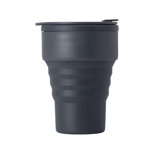 Силиконовый складной стакан "GoCup", темно-серый