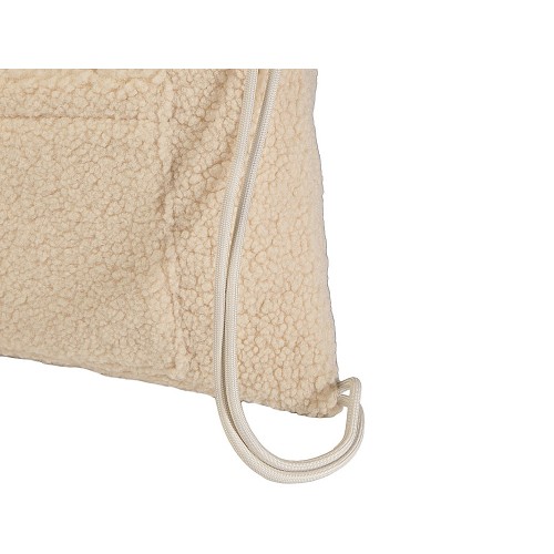 Шерпа рюкзак со шнурком из переработанной шерпы GRS объемом 9 л, бежевый