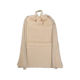 Шерпа рюкзак со шнурком из переработанной шерпы GRS объемом 9 л, бежевый