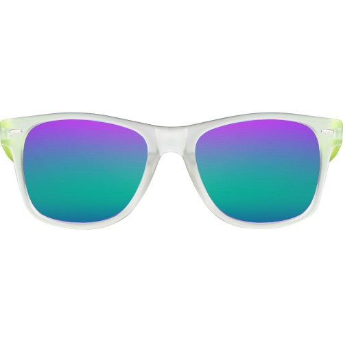 Очки солнцезащитные с зеркальными линзами "Partymaker", лайм