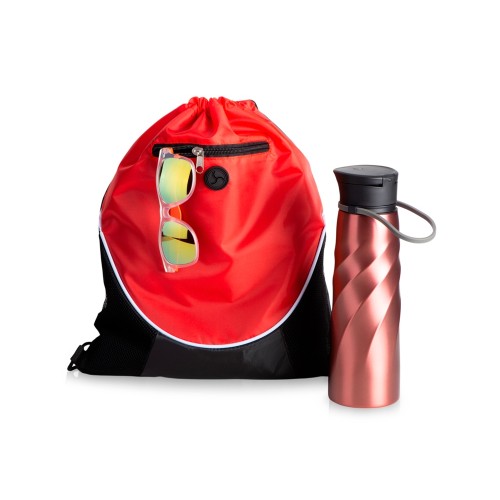 Подарочный набор с солнцезащитными очками и бутыкой для воды" Summerheat", красный