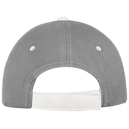 Бейсболка "New Castle" 6-ти панельная, серый/белый