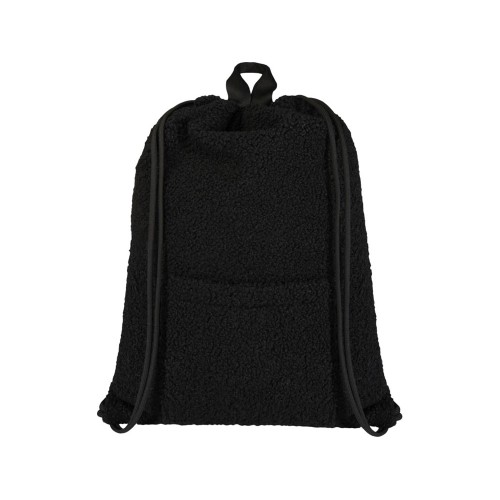 Шерпа рюкзак со шнурком из переработанной шерпы GRS объемом 9 л, черный