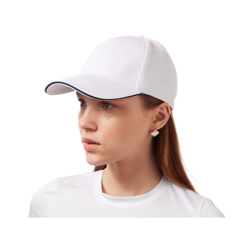 Бейсболка «Cancun», белый/темно-синий