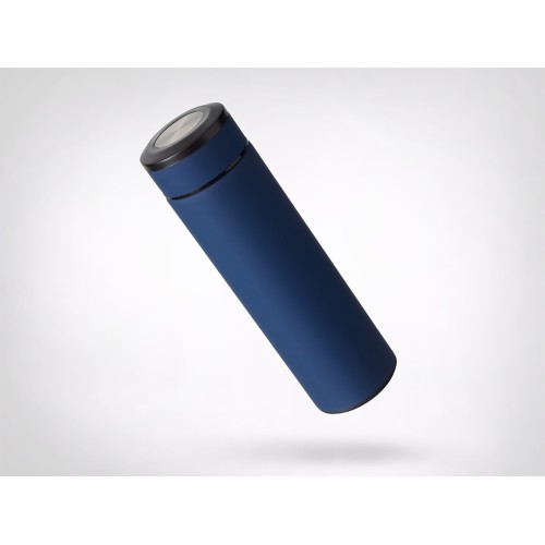 Вакуумный термос "Vacuum Flask C1", soft touch, 420мл, темно-синий