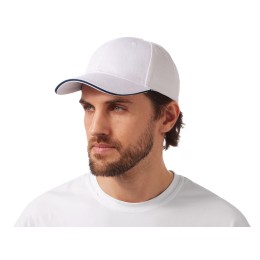 Бейсболка «Cancun», белый/темно-синий