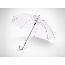 Зонт-трость "Клауд" полуавтоматический 23", прозрачный