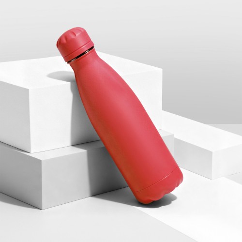 Вакуумная термобутылка "Vacuum bottle C1", soft touch, 500 мл, красный