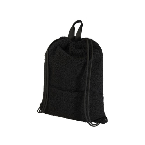 Шерпа рюкзак со шнурком из переработанной шерпы GRS объемом 9 л, черный