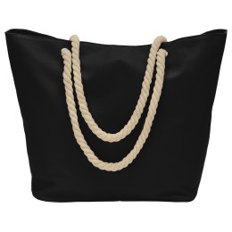 Сумка «Seaside» для шопинга и пляжа с широким дном, черный