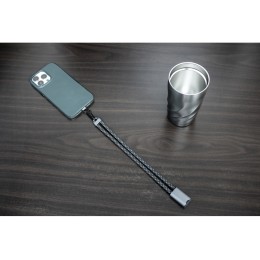 Ремешок-держатель для телефона с зарядным кабелем USB-C - USB-C «Lany Wristband Charge Eco», серый