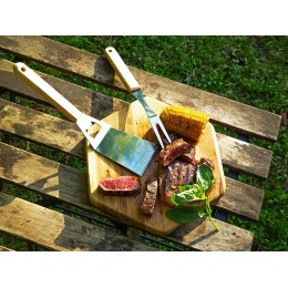 Набор BBQ Grill Master из двух приборов с деревянными ручками