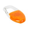 Брелок - фонарик с отражателем и карабином, оранжевый/белый