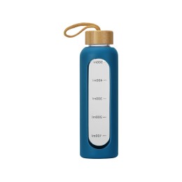 Бутылка из боросиликатного стекла "Hangy", 550 мл, индиго