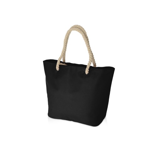 Сумка «Seaside» для шопинга и пляжа с широким дном, черный