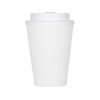 Пластиковый стакан Take away с двойными стенками и крышкой с силиконовым клапаном, 350 мл, белый
