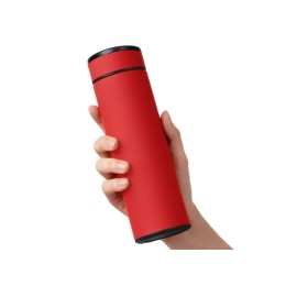 Вакуумный термос "Vacuum Flask C1", soft touch, 420мл, красный