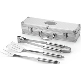 Набор для барбекю в кейсе: лопатка, щипцы, вилка "Salvy"