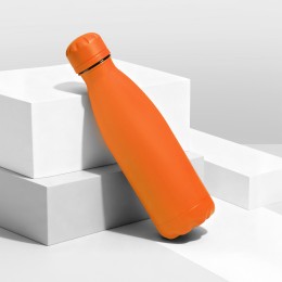 Вакуумная термобутылка "Vacuum bottle C1", soft touch, 500 мл, оранжевый