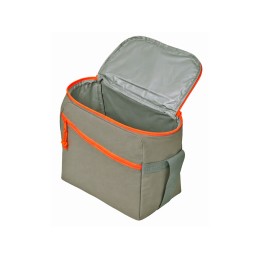 Изотермическая сумка-холодильник "Neo Classic" c контрастной молнией, серый/оранжевый