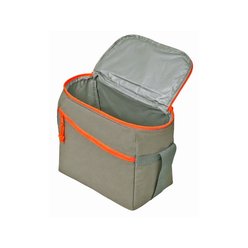 Изотермическая сумка-холодильник "Neo Classic" c контрастной молнией, серый/оранжевый