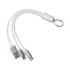 Кабель для зарядки «Tres» с брелоком, серый