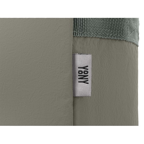 Изотермическая сумка-холодильник "Neo Classic" c контрастной молнией, серый/зеленое яблоко