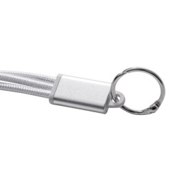 Кабель для зарядки «Tres» с брелоком, серый