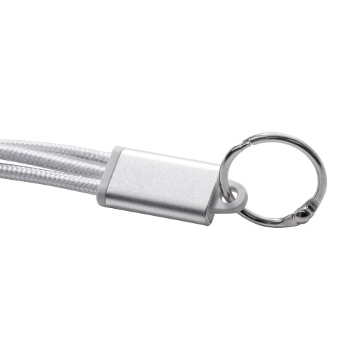 Кабель для зарядки «Tres» с брелоком, серый