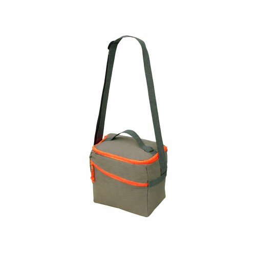 Изотермическая сумка-холодильник "Neo Classic" c контрастной молнией, серый/оранжевый