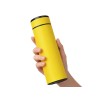 Вакуумный термос "Vacuum Flask C1", soft touch, 420мл, желтый
