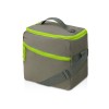 Изотермическая сумка-холодильник "Neo Classic" c контрастной молнией, серый/зеленое яблоко