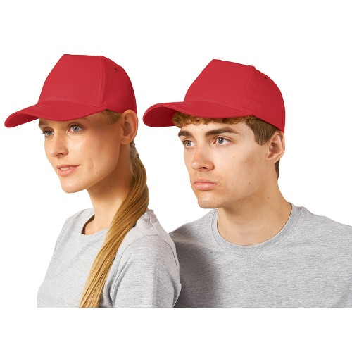 Бейсболка "New York" 5-ти панельная, красный