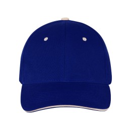 Бейсболка "New Castle" 6-ти панельная, кл синий/натуральный